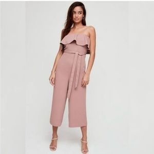 Aritzia Babaton Flutter Jumpsuit - Rose - Size 6 - NEW WITH TAGS - NEVER WORN